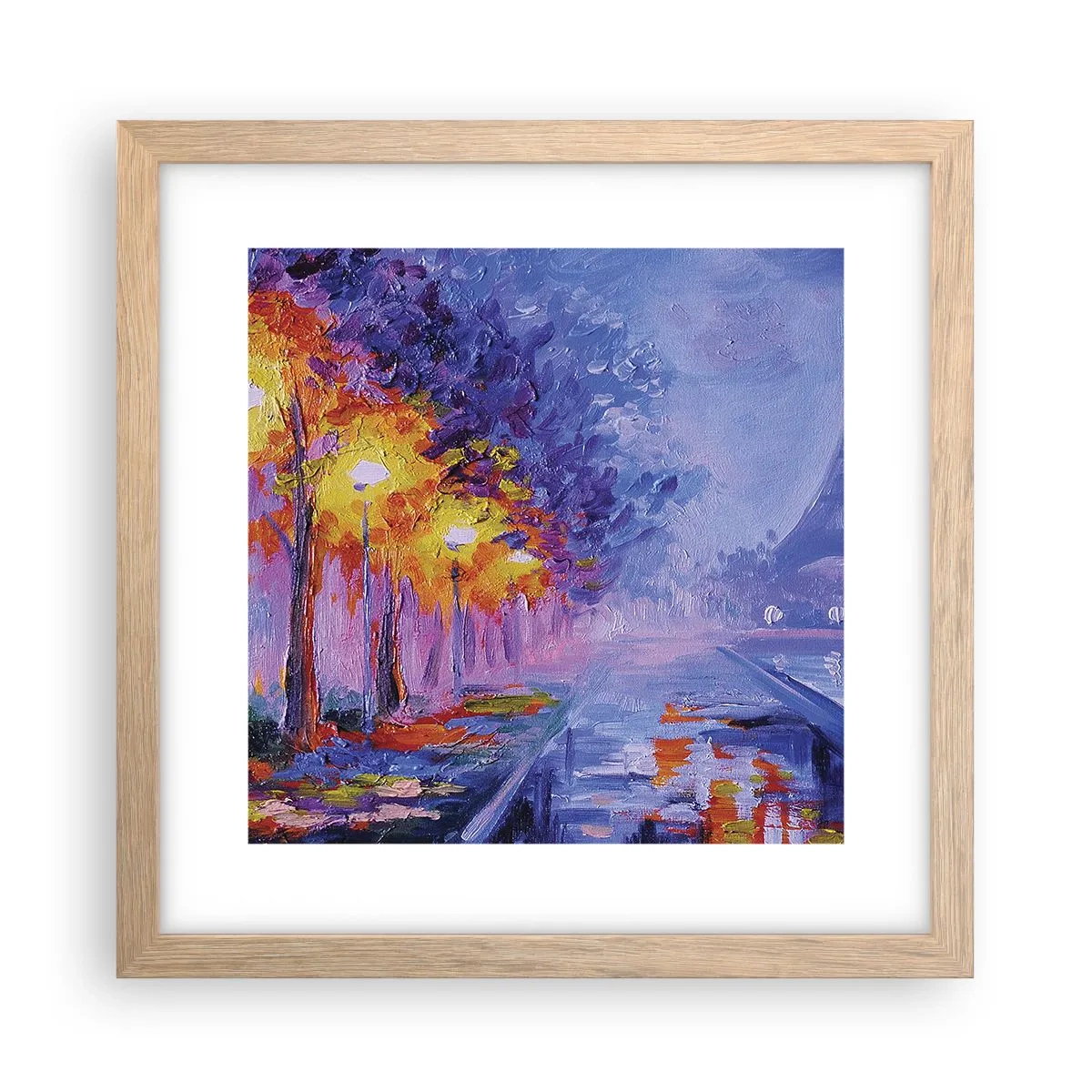 Plakat w ramie jasny dąb - Wymarzony spacer - 30x30 cm