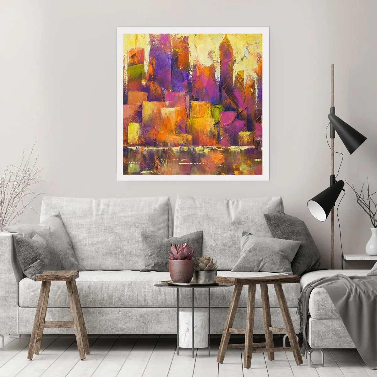 Plakat - Kompozycja metropolitalna - 40x40 cm