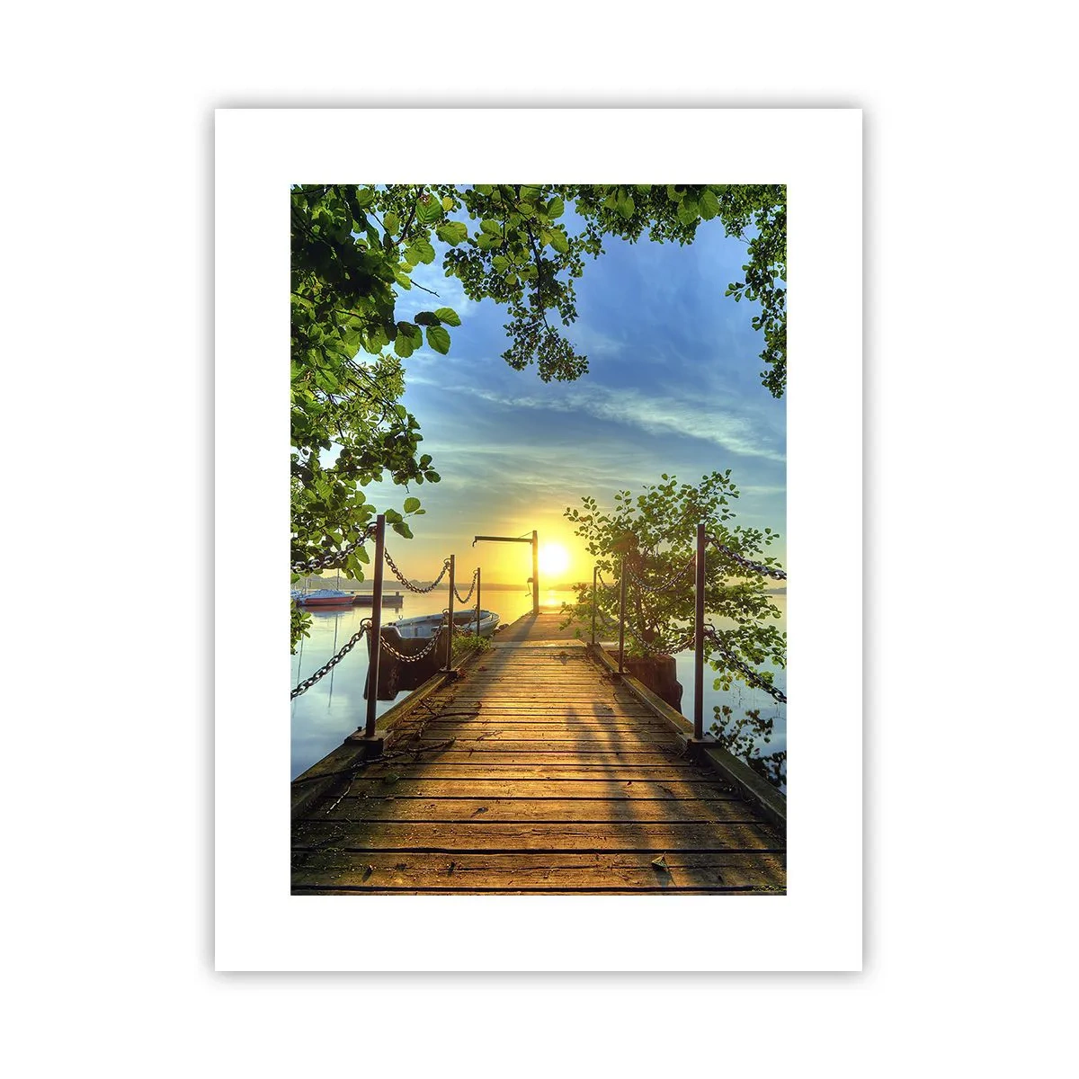 Plakat - Zachód nad wodą - 30x40 cm