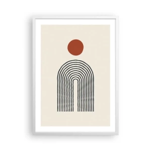 Plakat w białej ramie - Magnetyzm kształtów i barw - 50x70 cm