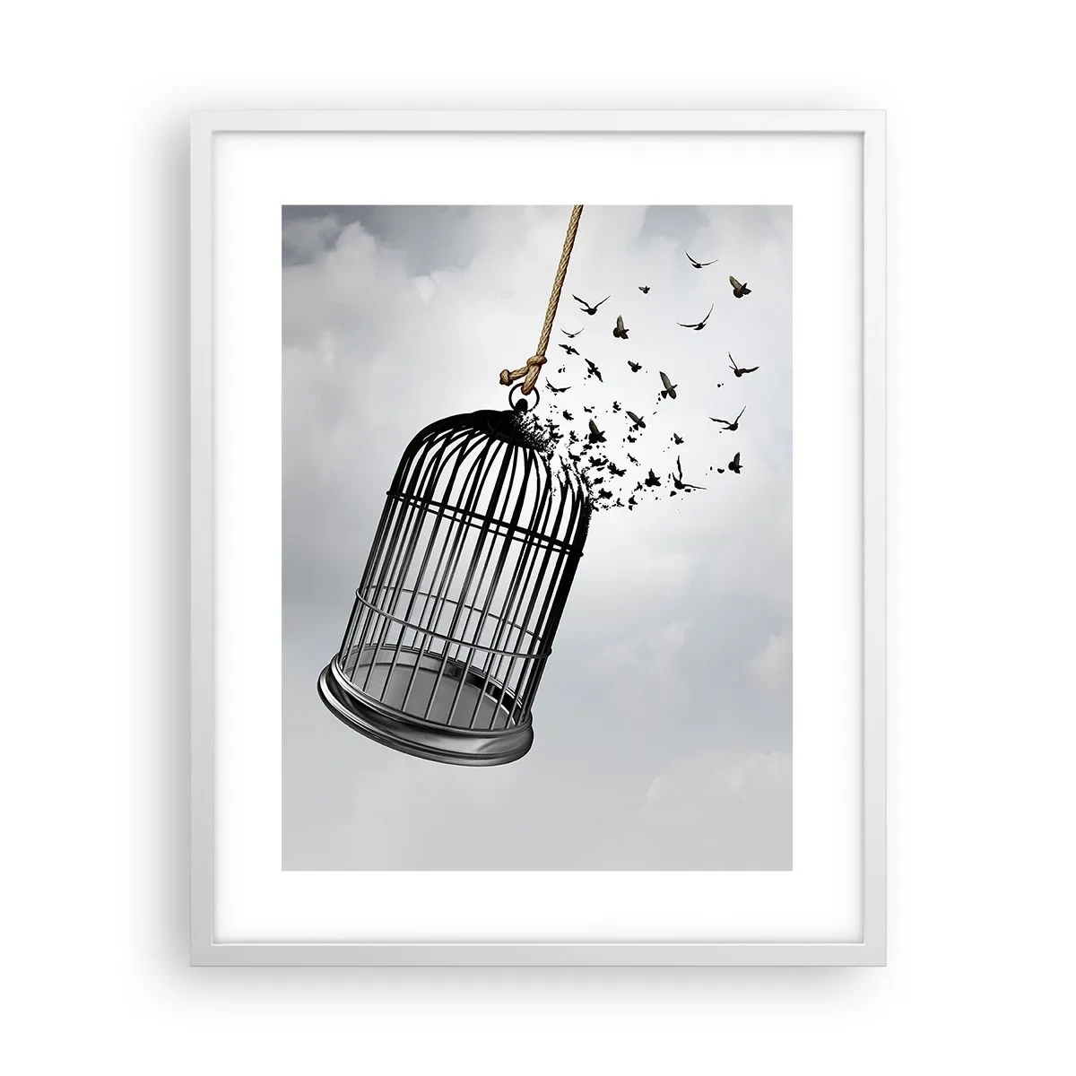 Plakat w białej ramie - Wiara...Nadzieja...Wolność! - 40x50 cm