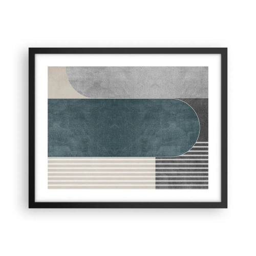 Plakat w czarnej ramie - Kompozycja na poziomie - 50x40 cm