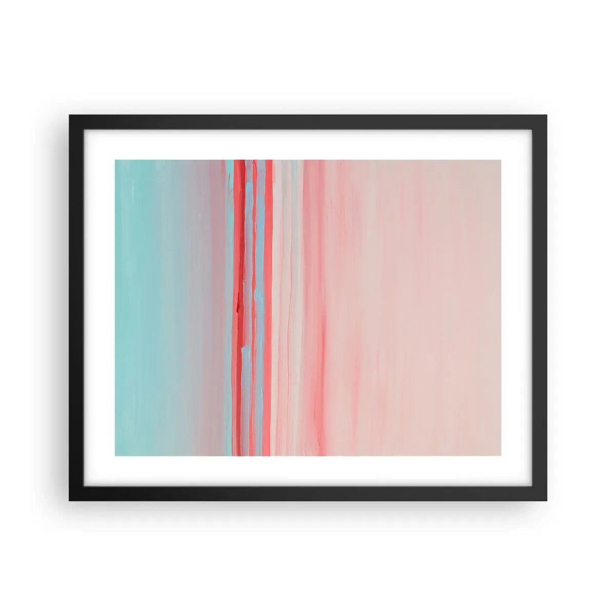 Plakat w czarnej ramie - Abstrakcja o świcie - 50x40 cm