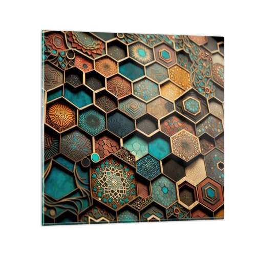 Obraz na szkle - Arabskie ornamenty – wariacja - 40x40 cm