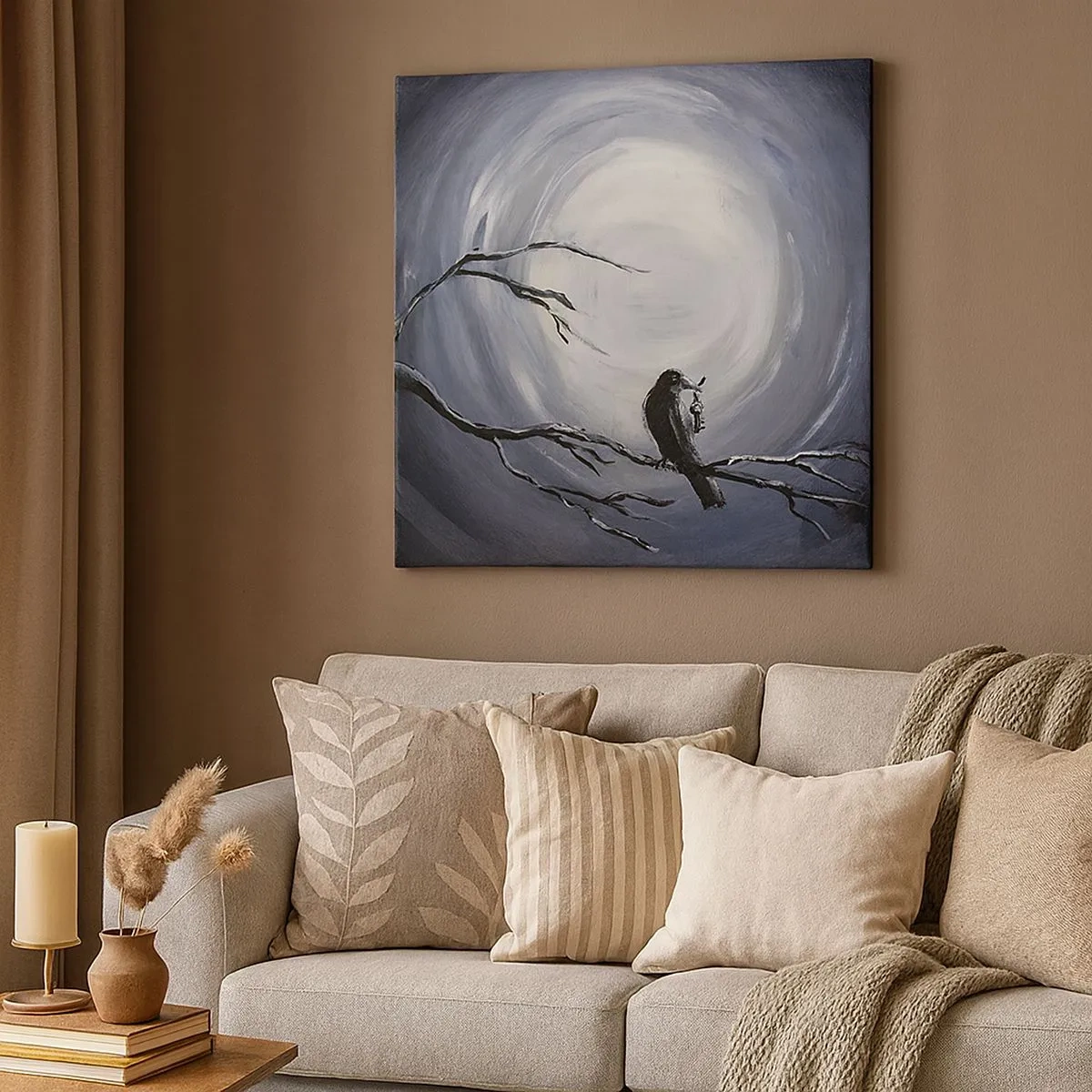 Obraz na płótnie - Klucz do tajemnicy nocy - 30x30 cm