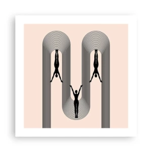 Plakat - Do góry nogami - 50x50 cm