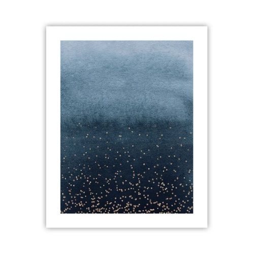 Plakat - Kompozycja – niebieskie fazy - 40x50 cm