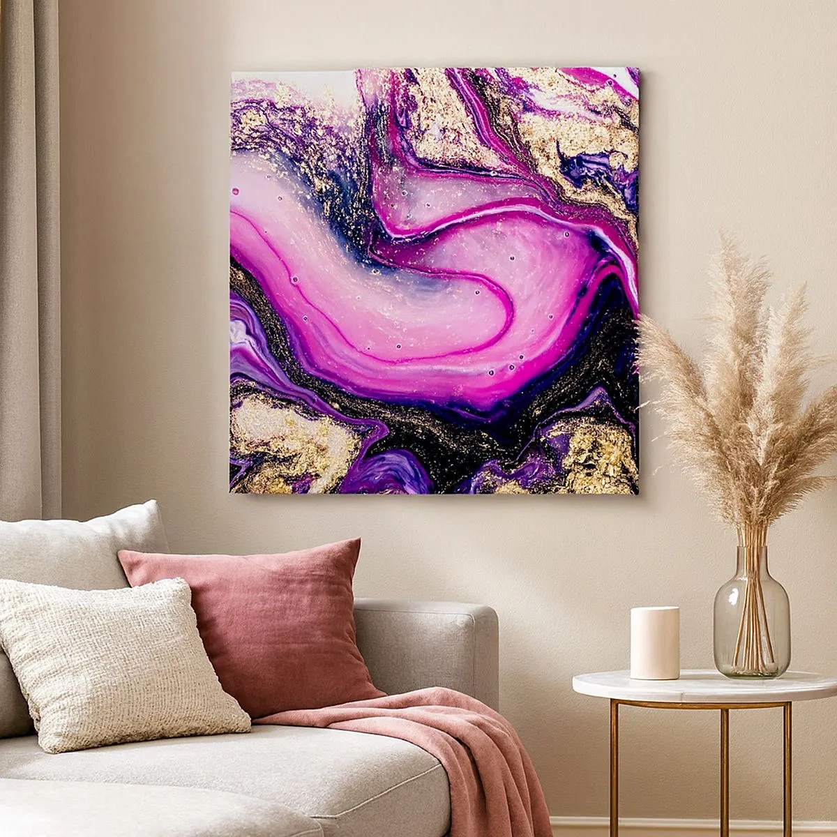 Obraz na płótnie - Chwila za kulisami - 30x30 cm