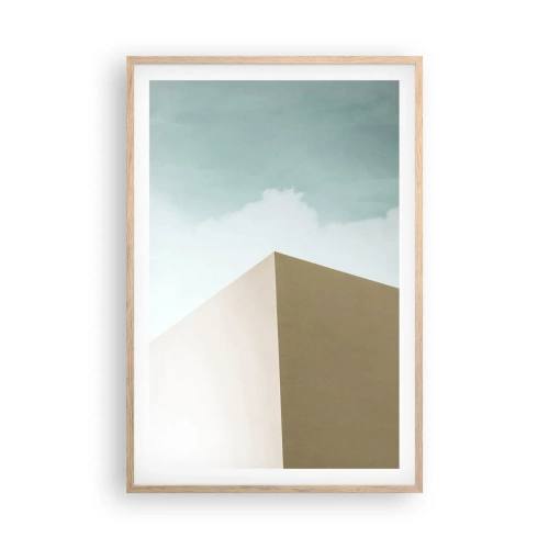 Plakat w ramie jasny dąb - Geometria słonecznego lata - 61x91 cm