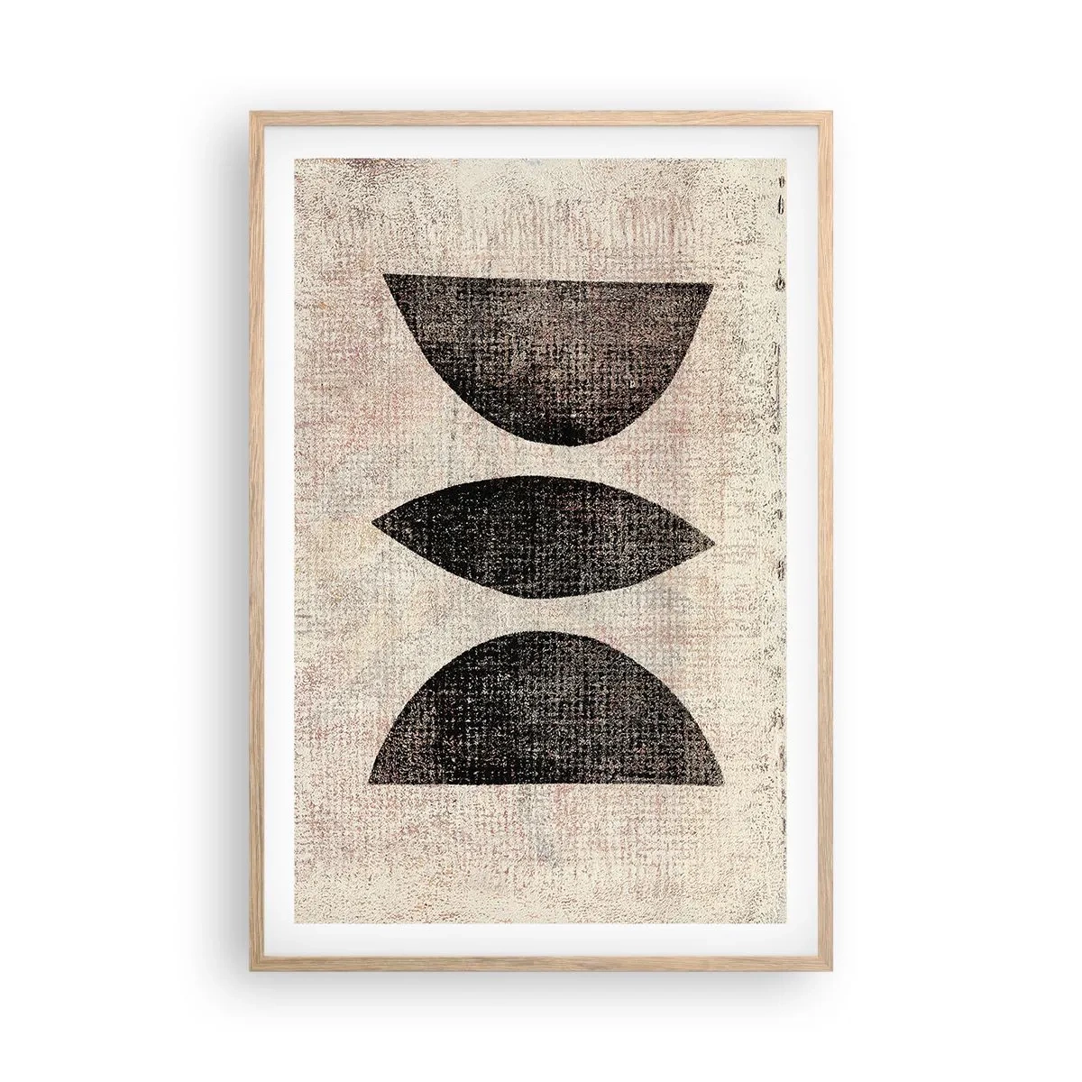 Plakat w ramie jasny dąb - Etniczna abstrakcja - 61x91 cm