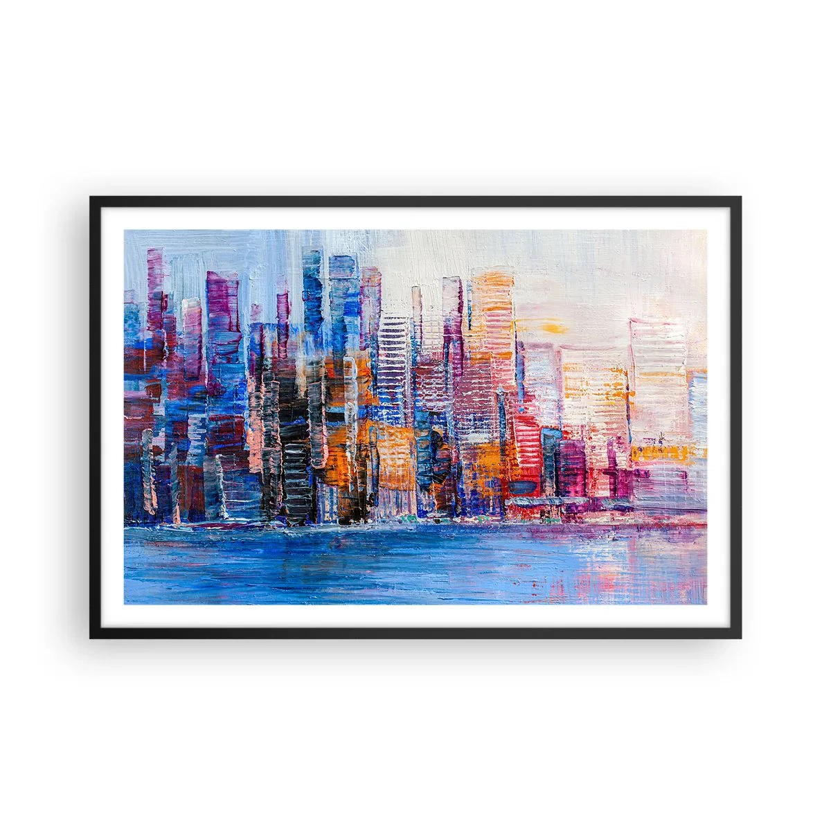 Plakat w czarnej ramie - Radosna metropolia - 91x61 cm