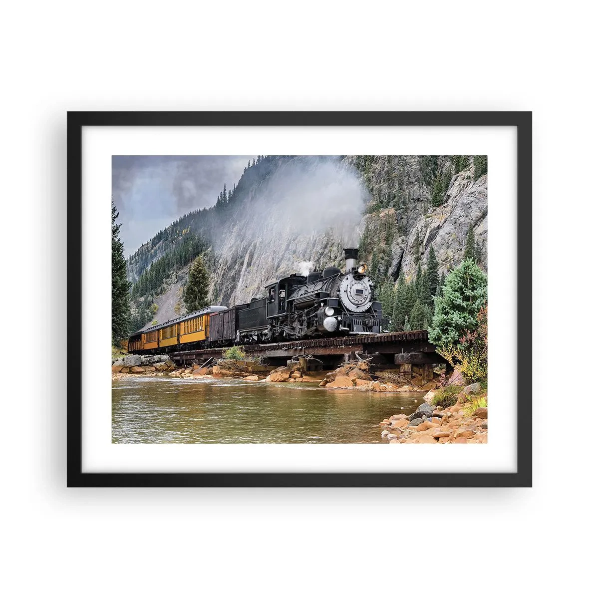 Plakat w czarnej ramie - A dokąd to? Dokąd? - 50x40 cm