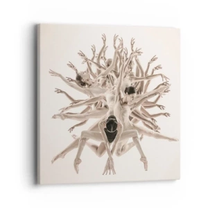 Obraz na płótnie - Rozkwitanie w tańcu - 40x40 cm