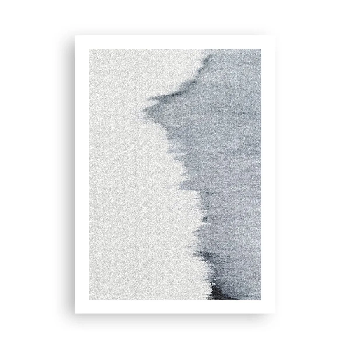 Plakat - Abstrakcyjna kompozycja w odcieniach szarości z dynamicznymi pociągnięciami pędzla - 50x70cm - Tajemniczy zapis - Nowoczesna dekoracja ścienna do salonu, kuchni i sypialni ARTTOR