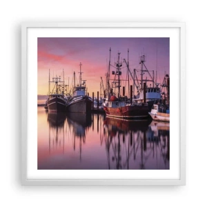 Plakat w białej ramie - Przed kolejnym dniem - 50x50 cm