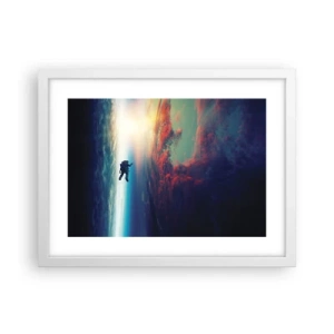 Plakat w białej ramie - Mierzyć się ze wszechświatem - 40x30 cm
