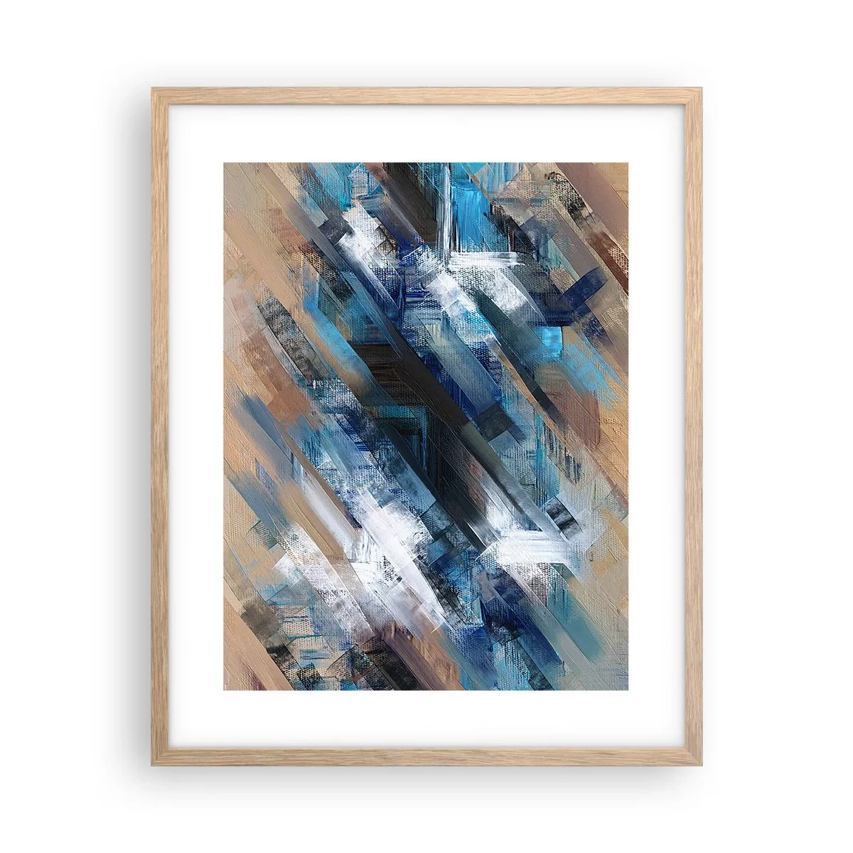 Plakat w ramie jasny dąb - Po błękitnym skosie - 40x50 cm
