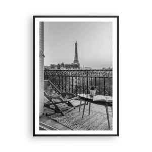 Plakat w czarnej ramie - Paryskie popołudnie - 70x100 cm