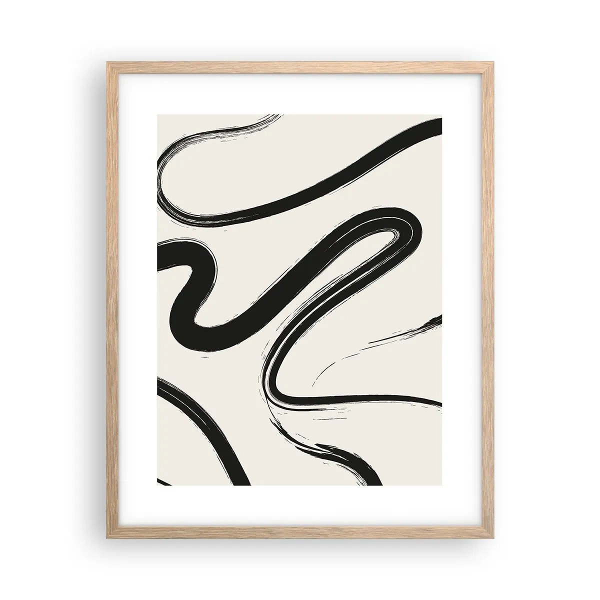 Plakat w ramie jasny dąb - Czarno-biała fanaberia - 40x50 cm