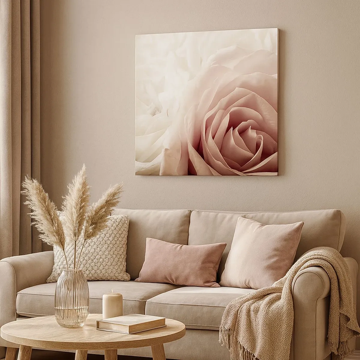 Obraz na płótnie - W sercu róży - 30x30 cm