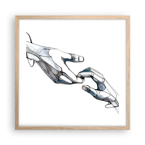 Plakat w ramie jasny dąb - Dobry gest - 50x50 cm