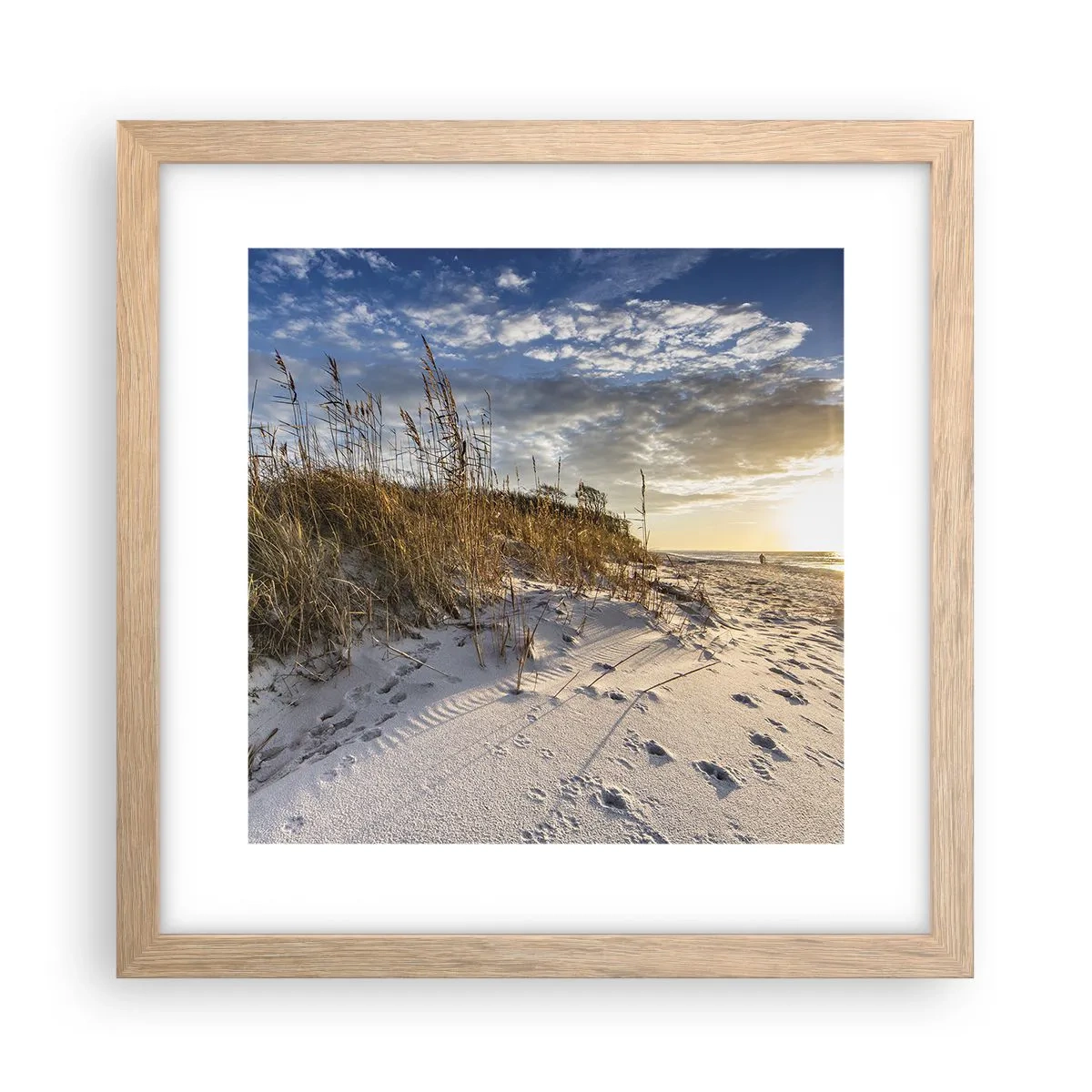 Plakat w ramie jasny dąb - Zaproszenie na spacer - 30x30 cm