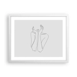 Plakat w białej ramie - O czym marzą dziewczyny - 50x40 cm