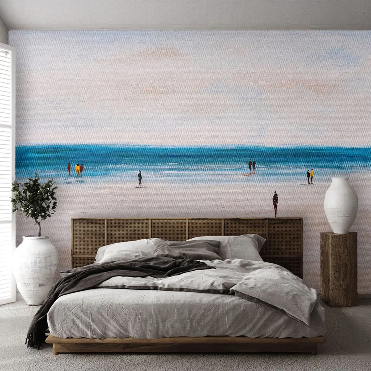 Fototapeta Premium Canvas - Naturalna potrzeba - Plaża, Ludzie, Minimalizm - 500x350 cm