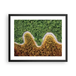 Plakat w czarnej ramie - Granice i przełomy - 50x40 cm