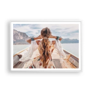 Plakat w białej ramie - W drodze ku szczęściu - 100x70 cm