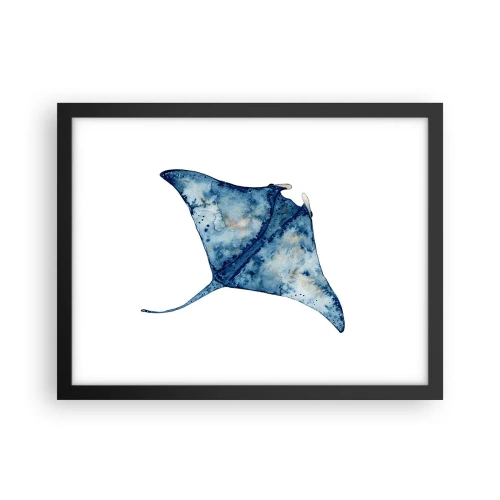 Plakat w czarnej ramie - Życie w błękicie - 40x30 cm