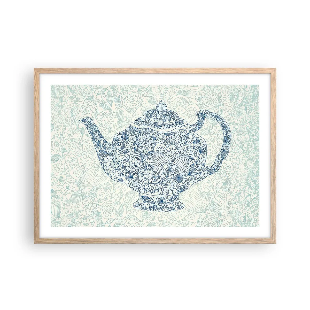 Plakat w ramie jasny dąb - Herbaty czar - 70x50 cm