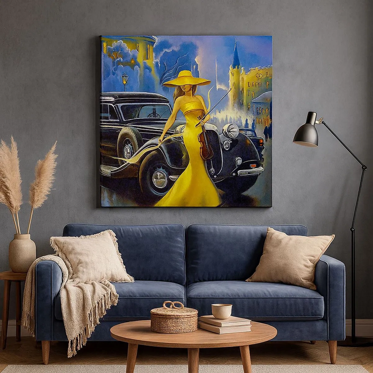 Obraz na płótnie - Nokturn na skrzypce i miłość - 30x30 cm