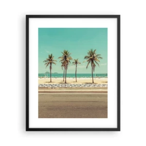 Plakat w czarnej ramie - Na straży plaży - 40x50 cm