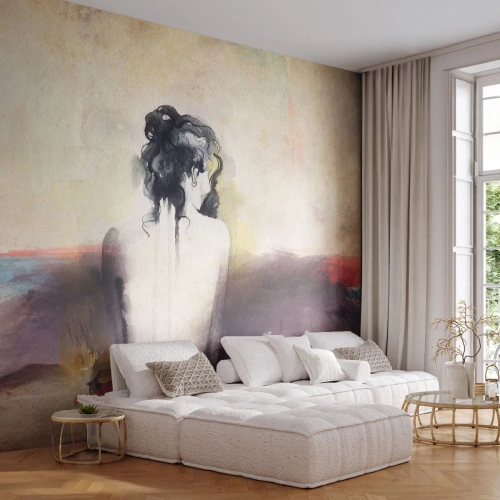 Fototapeta Premium Sand - Łagodne linie, owalne kształty - Kobieta, Ciało, Sztuka - 200x140 cm