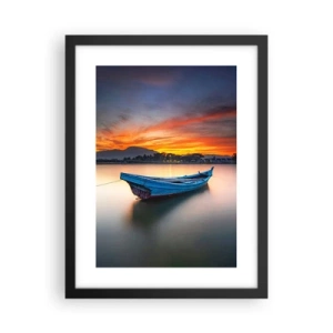 Plakat w czarnej ramie - Nadchodzi dobra noc - 30x40 cm