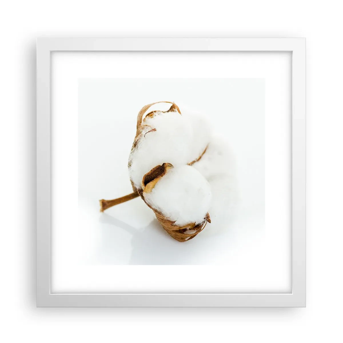 Plakat w białej ramie - Miękka z natury - 30x30 cm