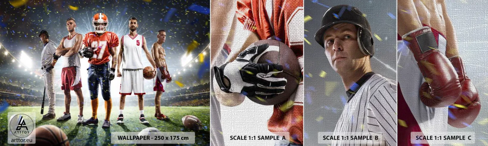 Fototapeta Próbka Premium Canvas - Gladiatorzy boisk - Sport, Sportowiec, Piłka Nożna - 100x30 cm