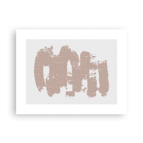 Plakat - Abstrakcja w łagodnym różu - 40x30 cm