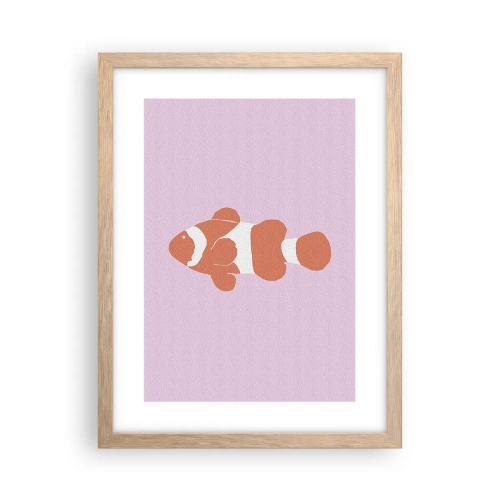 Plakat w ramie jasny dąb - W koralu jej do twarzy i do ogona - 30x40 cm