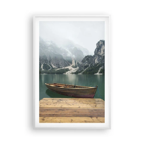 Plakat w białej ramie - "I dumne opoki czoła" - 61x91 cm