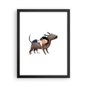 Plakat w czarnej ramie - Najlepsi przyjaciele - 30x40 cm