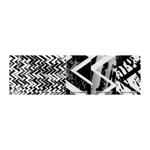Fototapeta Próbka Premium Canvas - Zyg-białe, zag-czarne - Abstrakcja, Sztuka, Czarno-Biały - 100x30 cm