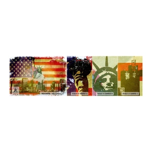 Fototapeta Próbka Samoprzylepna Deluxe Sticker - Viva America! - Nowy Jork, Usa, Statua Wolności - 100x30 cm