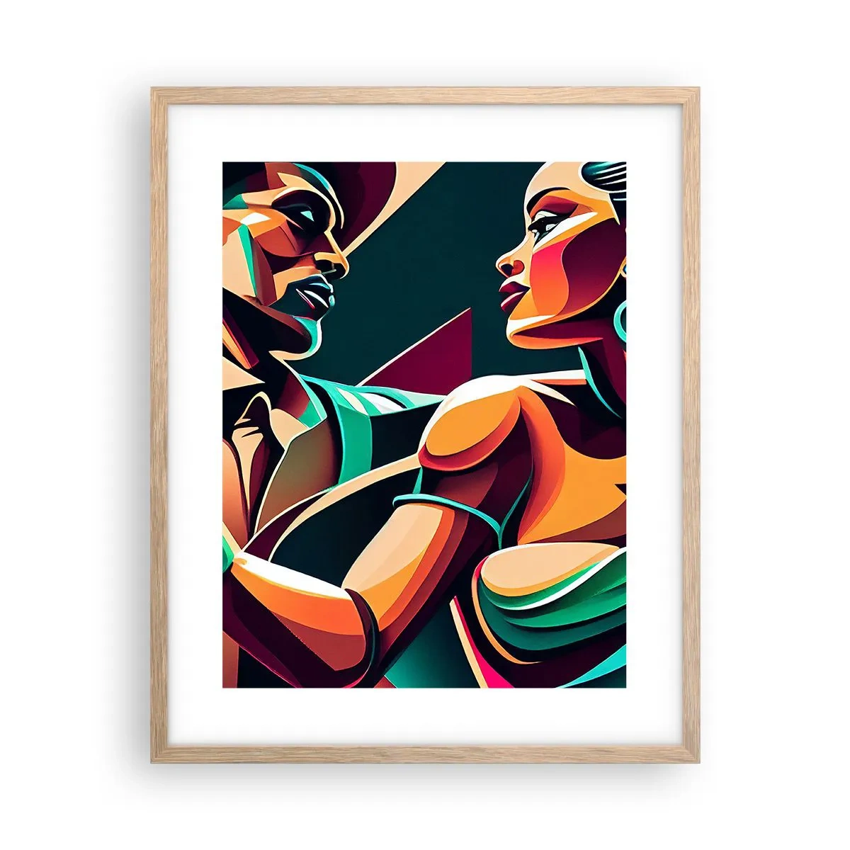 Plakat w ramie jasny dąb - W rytmie serca - 40x50 cm