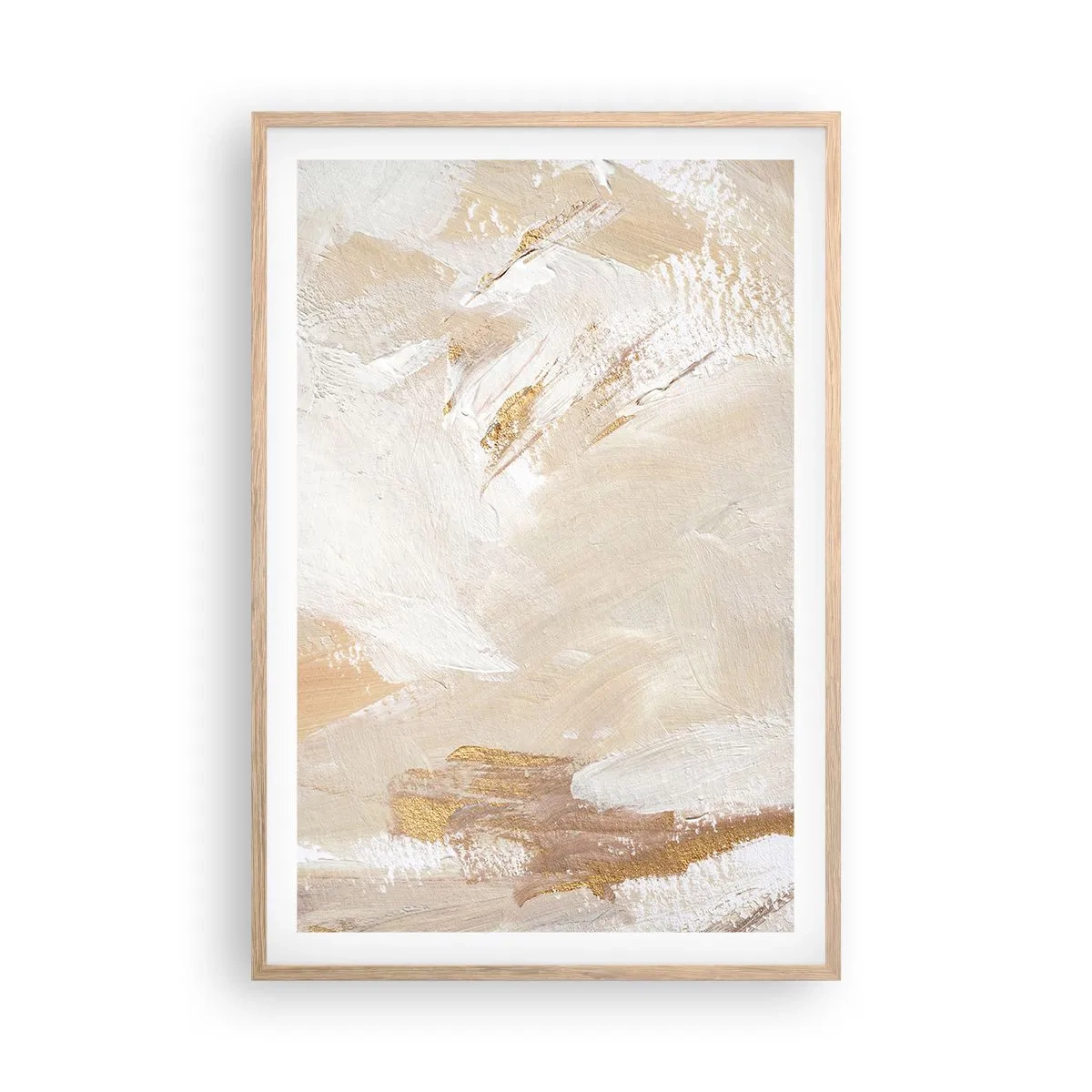 Plakat w ramie jasny dąb - Pastelowa kompozycja - 61x91 cm