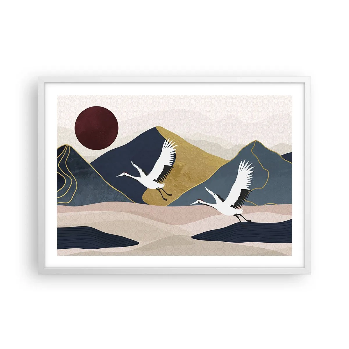 Plakat w białej ramie - I znowu ZLECIAŁ dzień - 70x50 cm