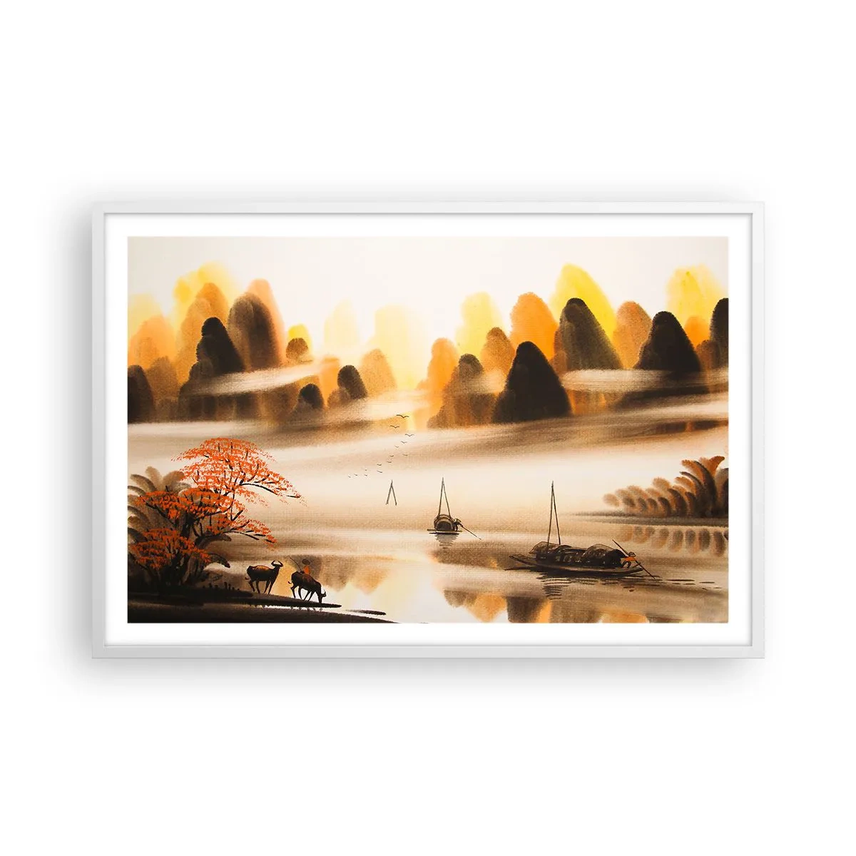 Plakat w białej ramie - Dalej niż na Dalekim Wschodzie - 91x61 cm