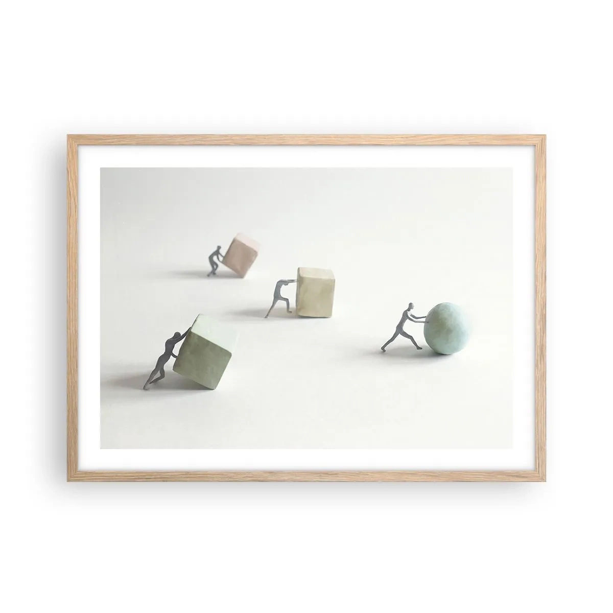 Plakat w ramie jasny dąb - Samo życie - 70x50 cm