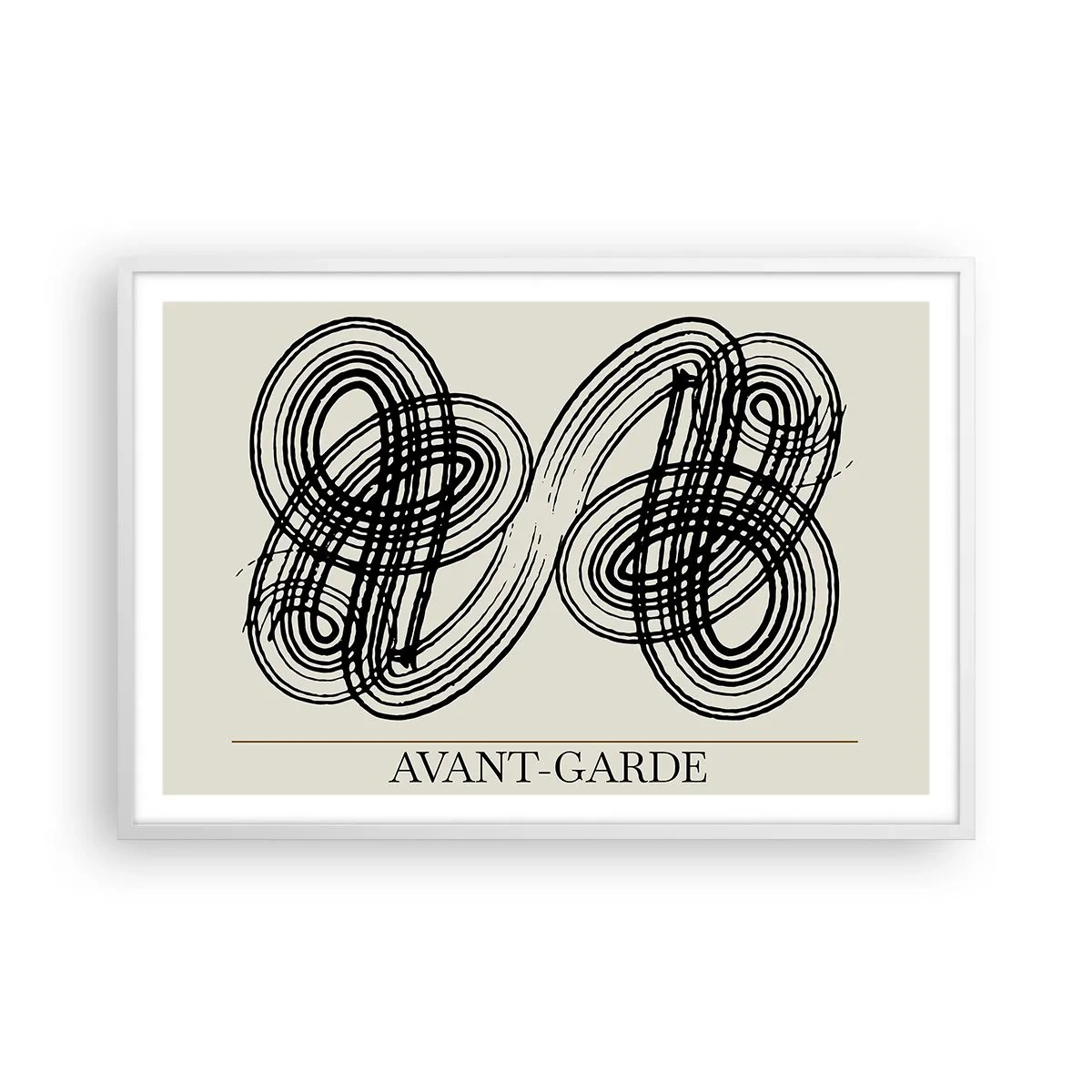 Plakat w białej ramie - Wyszło spontanicznie - 91x61 cm